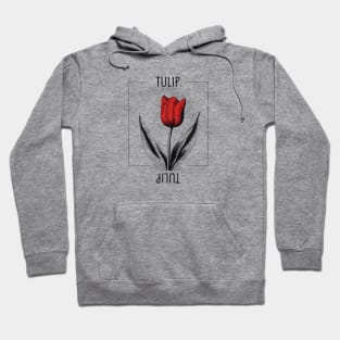 Red Tulip - minimal design Hoodie